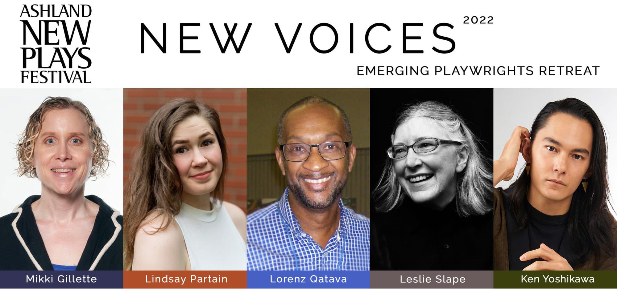 New Voices 2022 Playwrights Graphic With Logo