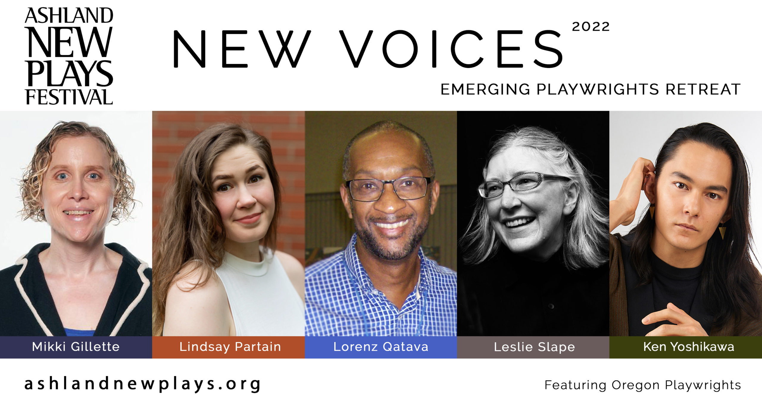 New Voices 2022 Playwrights Graphic With Logo